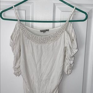 Charlotte Russe Sparkly White Shirt